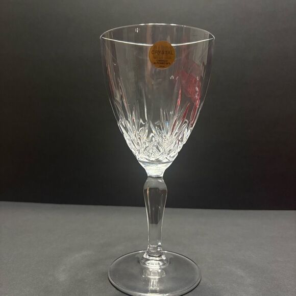Royal Crystal Rock 24% Lead Crystal Tuscany Italy 6 Goblet Glasses Original Box - Picture 6 of 12